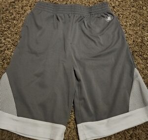 Men's Gray Athletic Shorts with White Trim